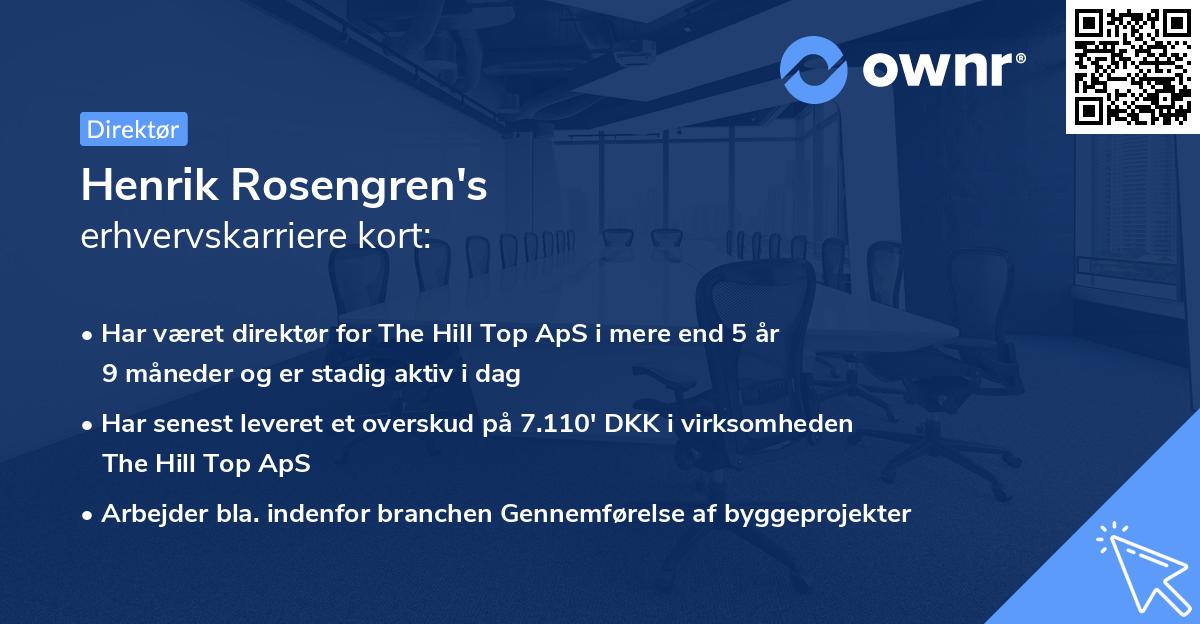 Henrik Rosengren's erhvervskarriere kort