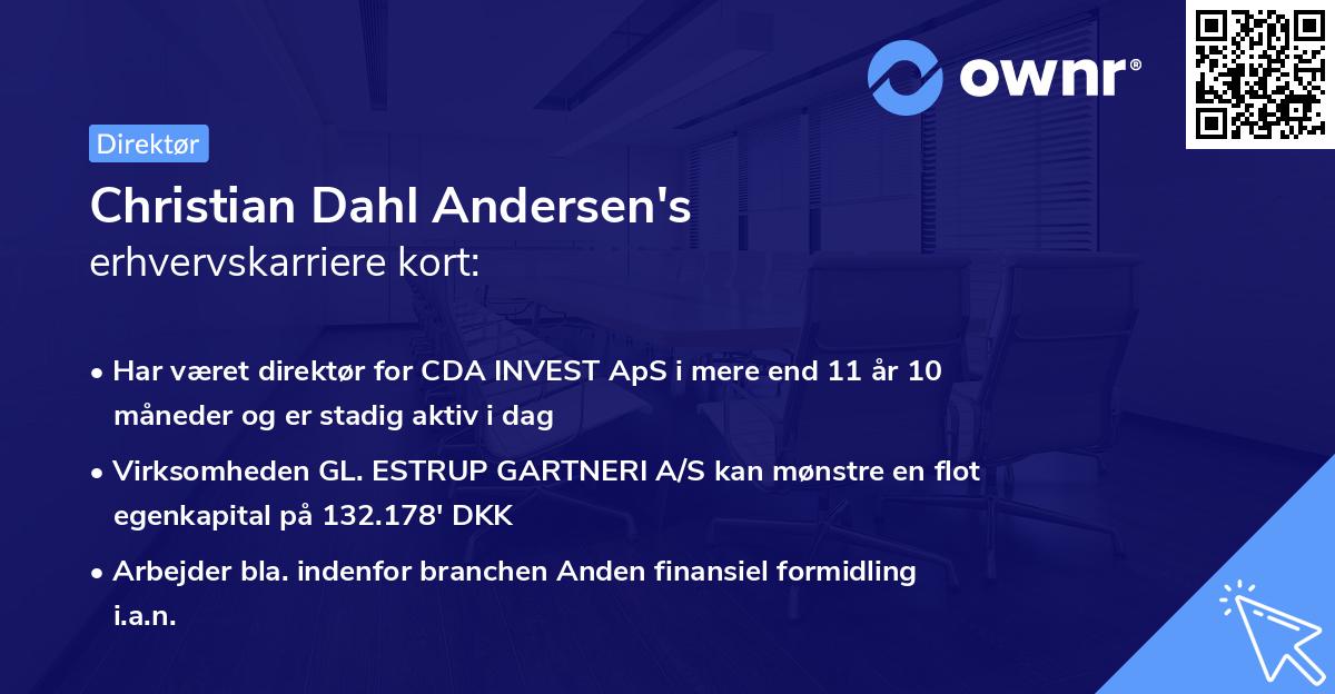 Christian Dahl Andersen's erhvervskarriere kort