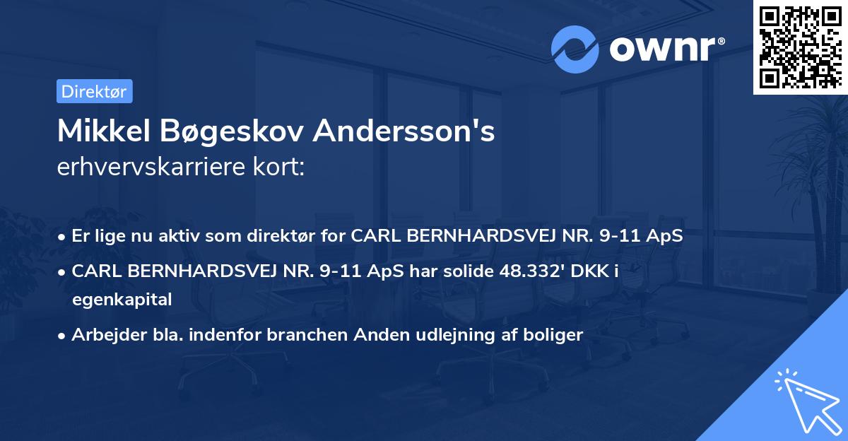 Mikkel Bøgeskov Andersson's erhvervskarriere kort