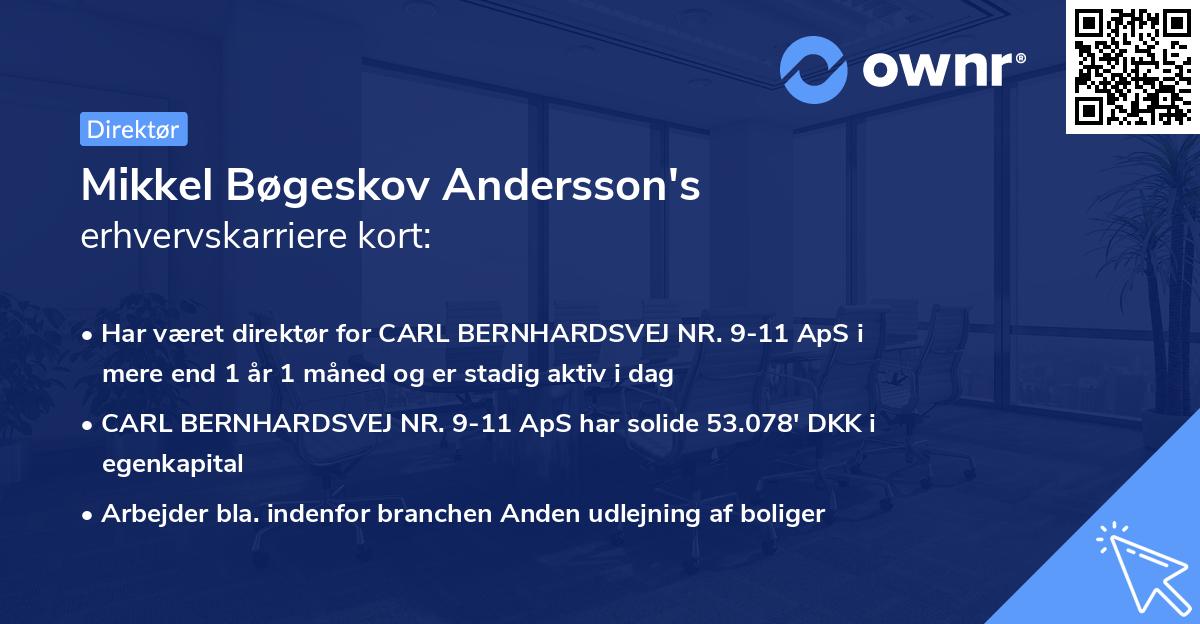 Mikkel Bøgeskov Andersson's erhvervskarriere kort