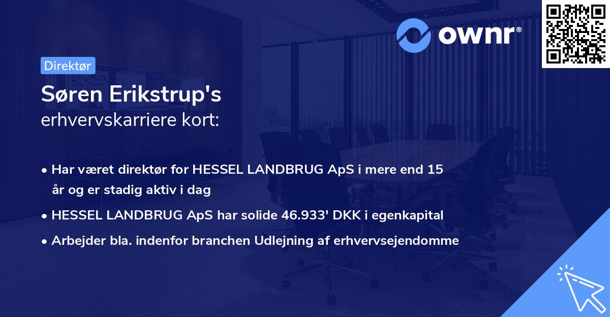 Søren Erikstrup's erhvervskarriere kort