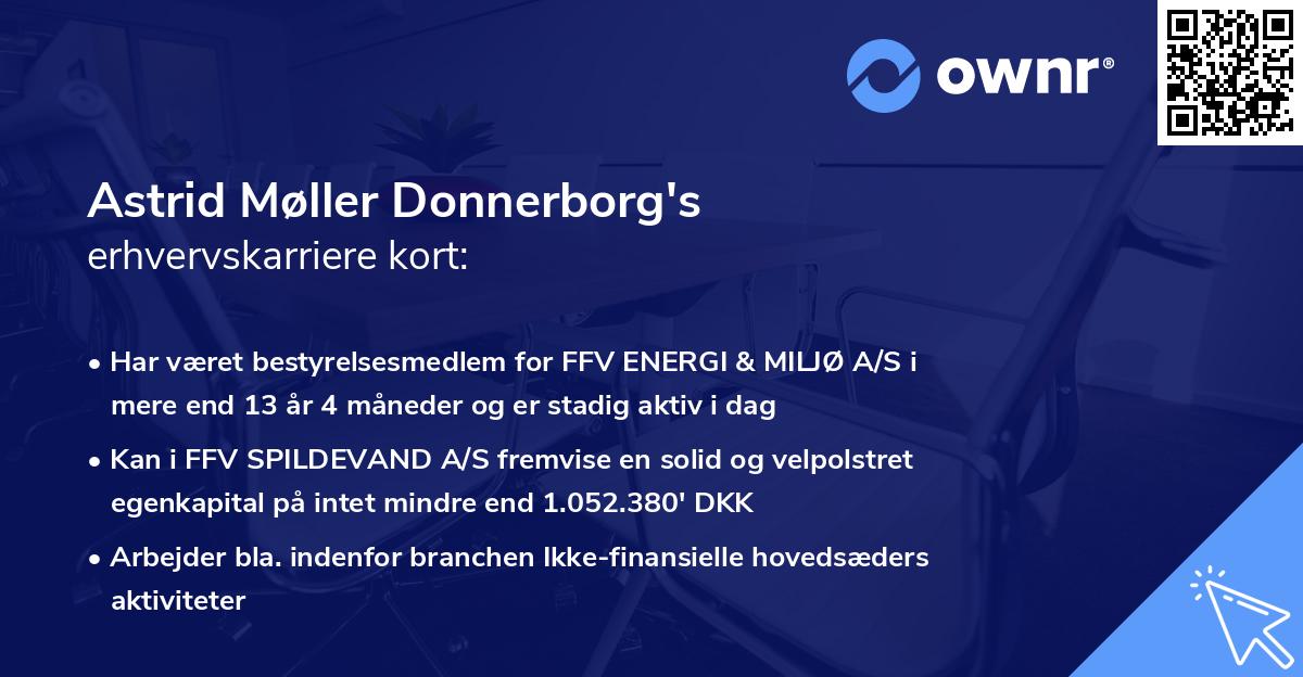 Astrid Møller Donnerborg's erhvervskarriere kort