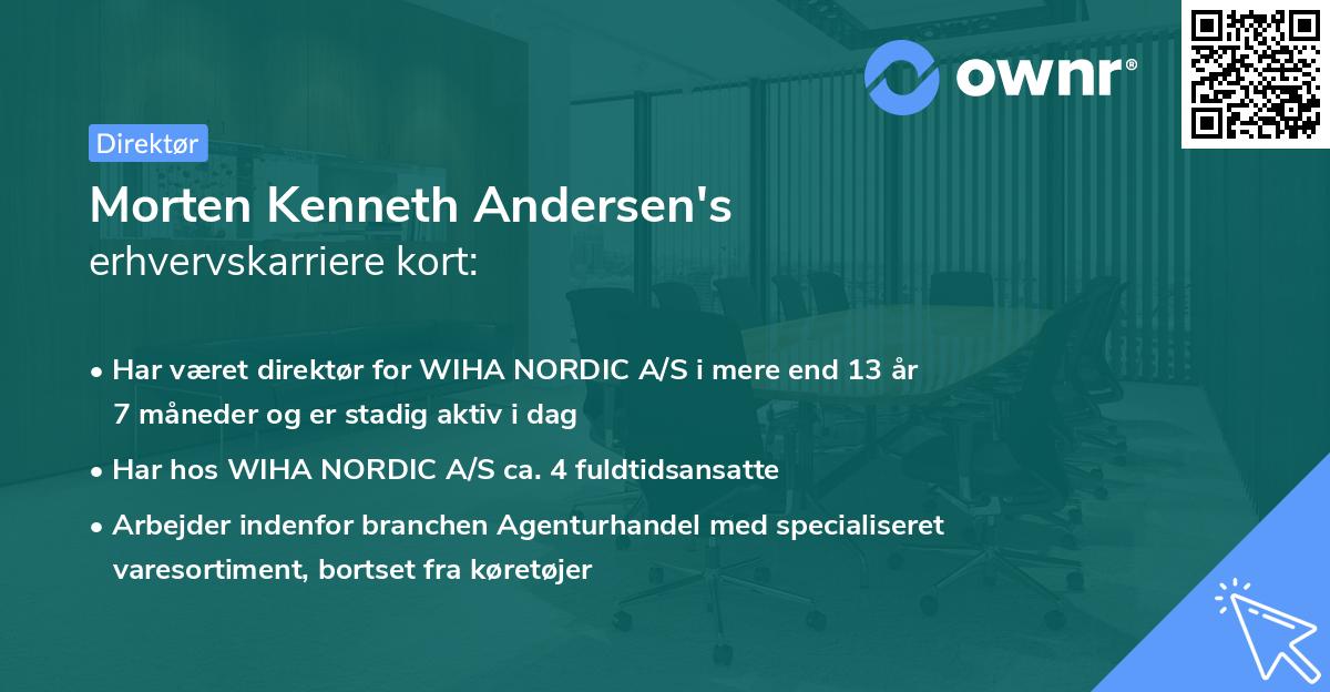 Morten Kenneth Andersen's erhvervskarriere kort