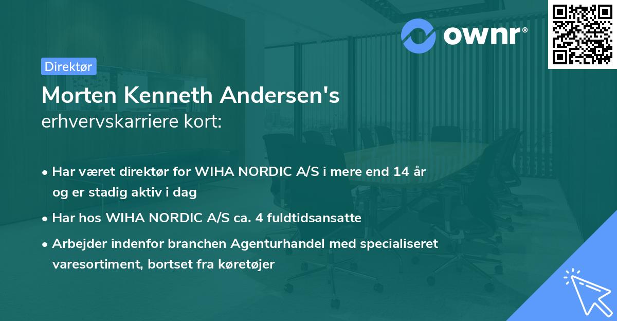 Morten Kenneth Andersen's erhvervskarriere kort