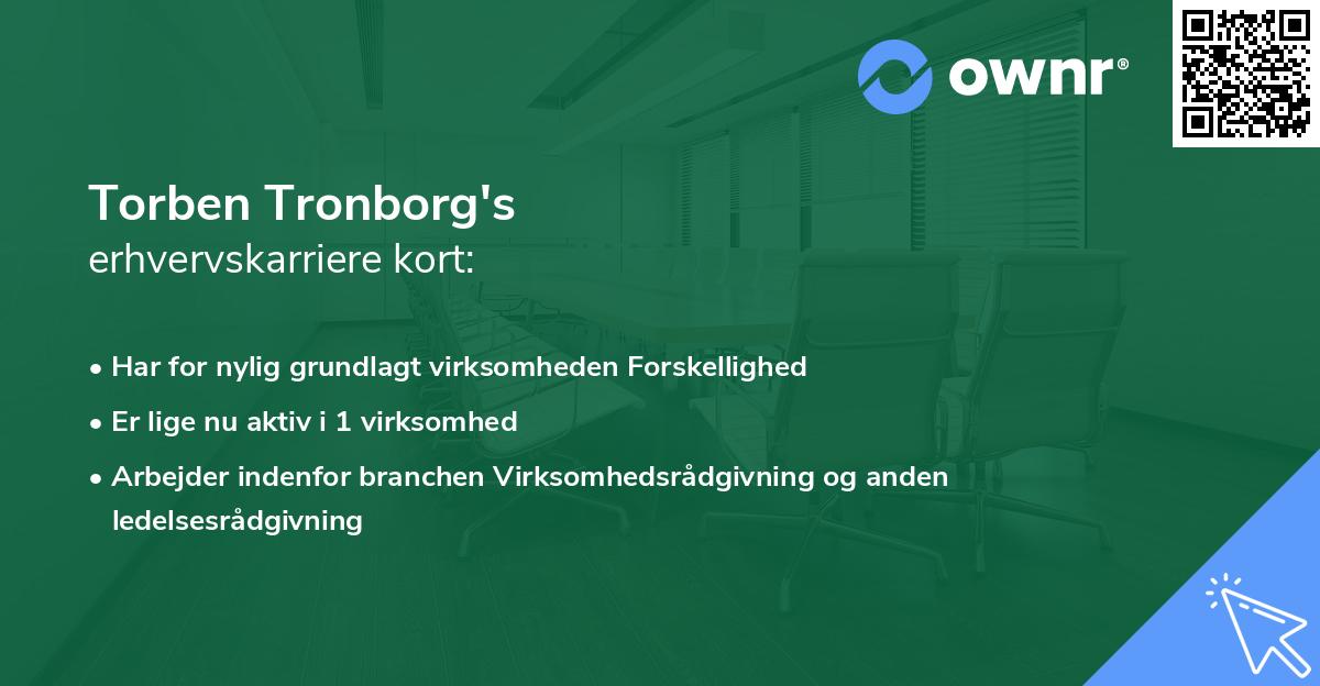 Torben Tronborg's erhvervskarriere kort