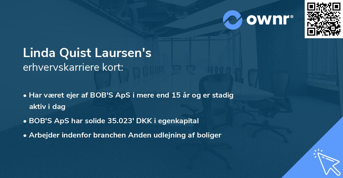 Linda Quist Laursen's erhvervskarriere kort