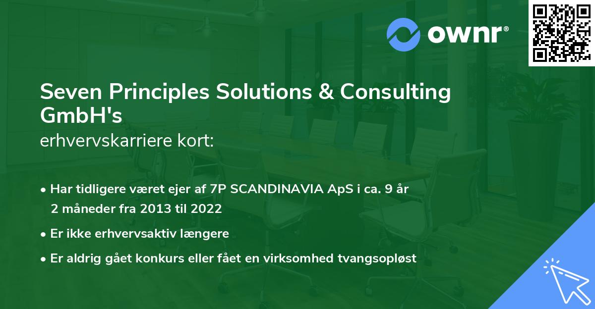Seven Principles Solutions & Consulting GmbH's erhvervskarriere kort
