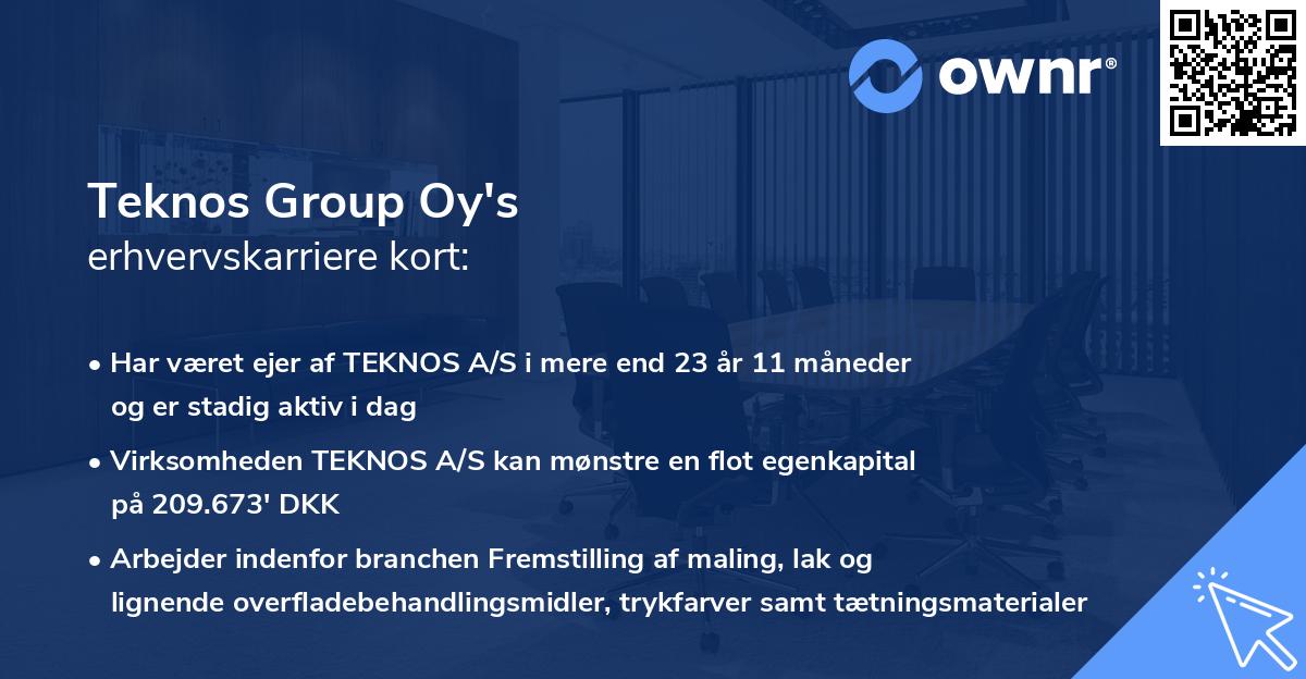 Teknos Group Oy's erhvervskarriere kort