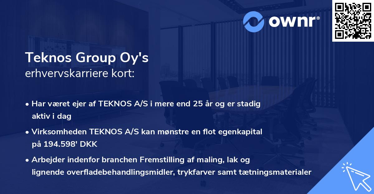 Teknos Group Oy's erhvervskarriere kort