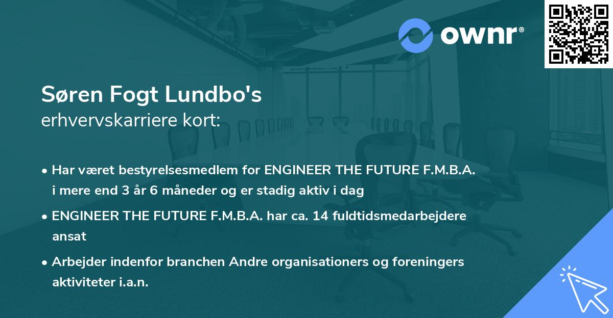 Søren Fogt Lundbo's erhvervskarriere kort