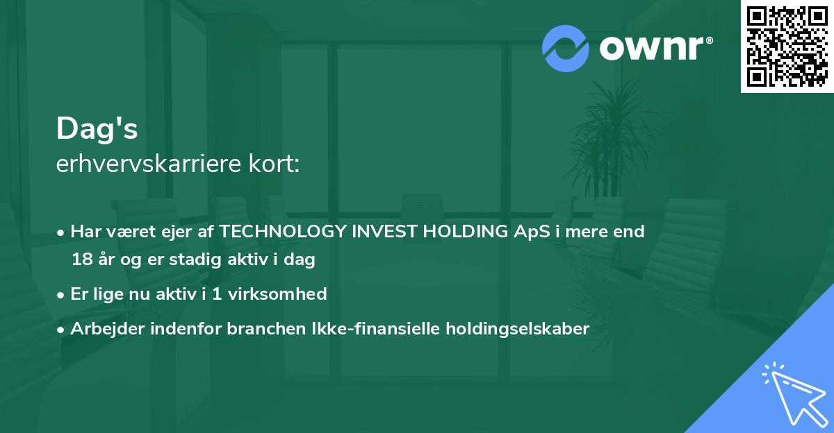 Dag's erhvervskarriere kort