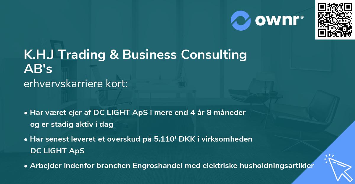 K.H.J Trading & Business Consulting AB's erhvervskarriere kort