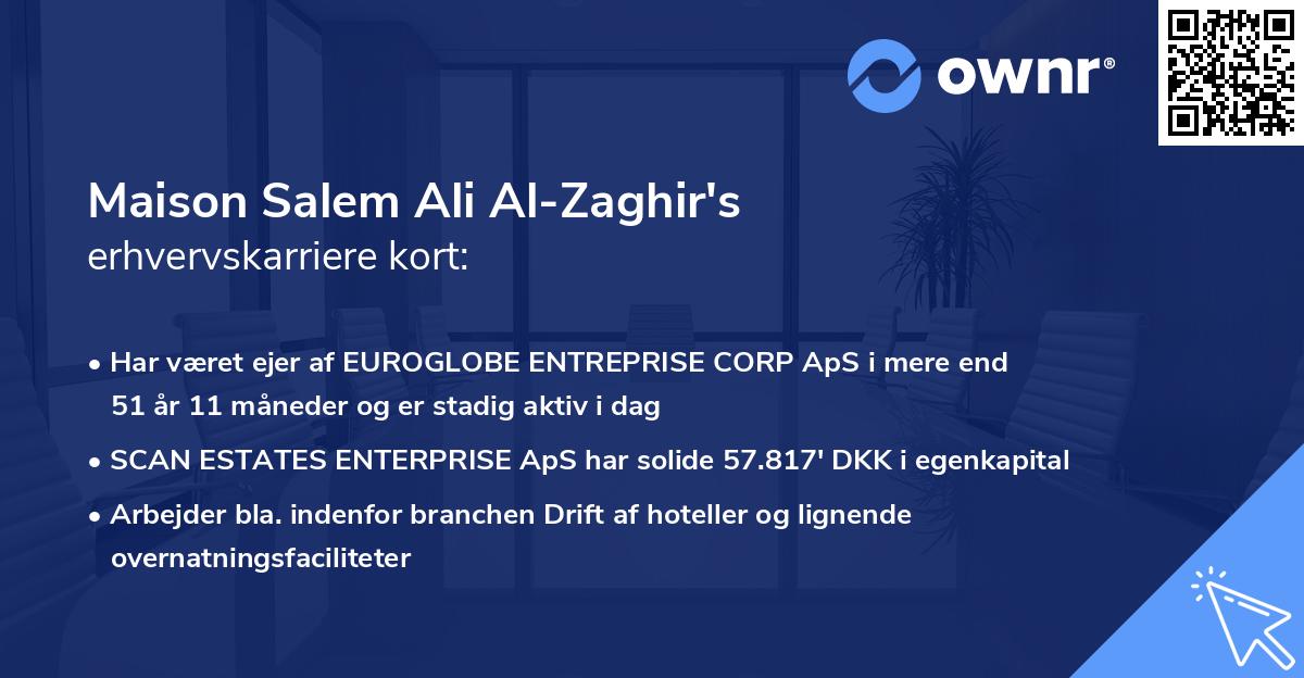 Maison Salem Ali Al-Zaghir's erhvervskarriere kort