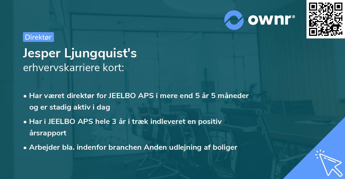 Jesper Ljungquist's erhvervskarriere kort