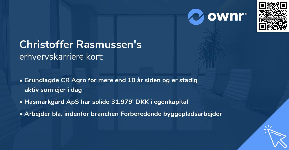 Christoffer Rasmussen's erhvervskarriere kort