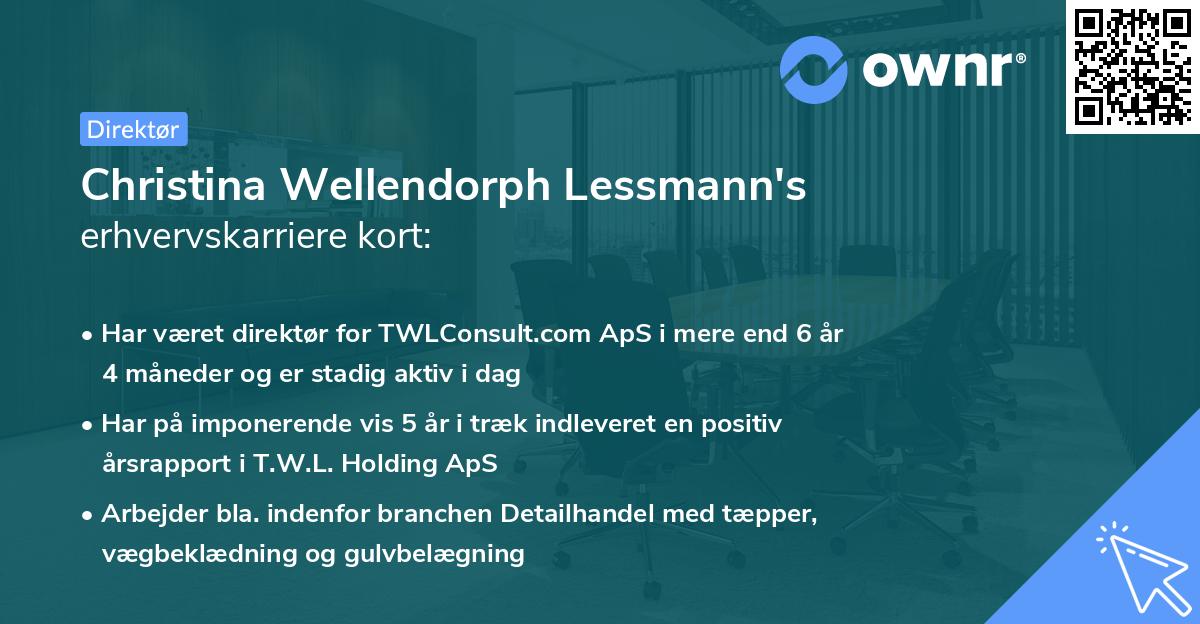 Christina Wellendorph Lessmann's erhvervskarriere kort