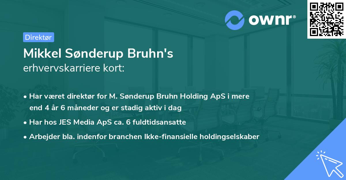 Mikkel Sønderup Bruhn's erhvervskarriere kort