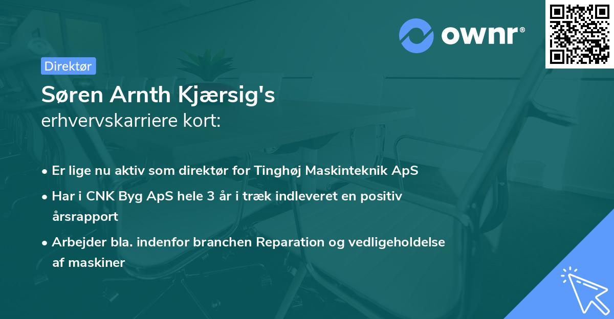 Søren Arnth Kjærsig's erhvervskarriere kort