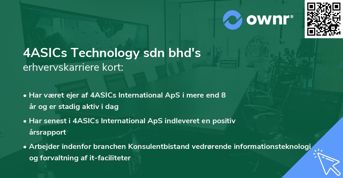 4ASICs Technology sdn bhd's erhvervskarriere kort