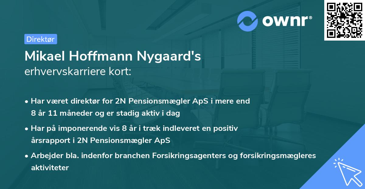 Mikael Hoffmann Nygaard's erhvervskarriere kort