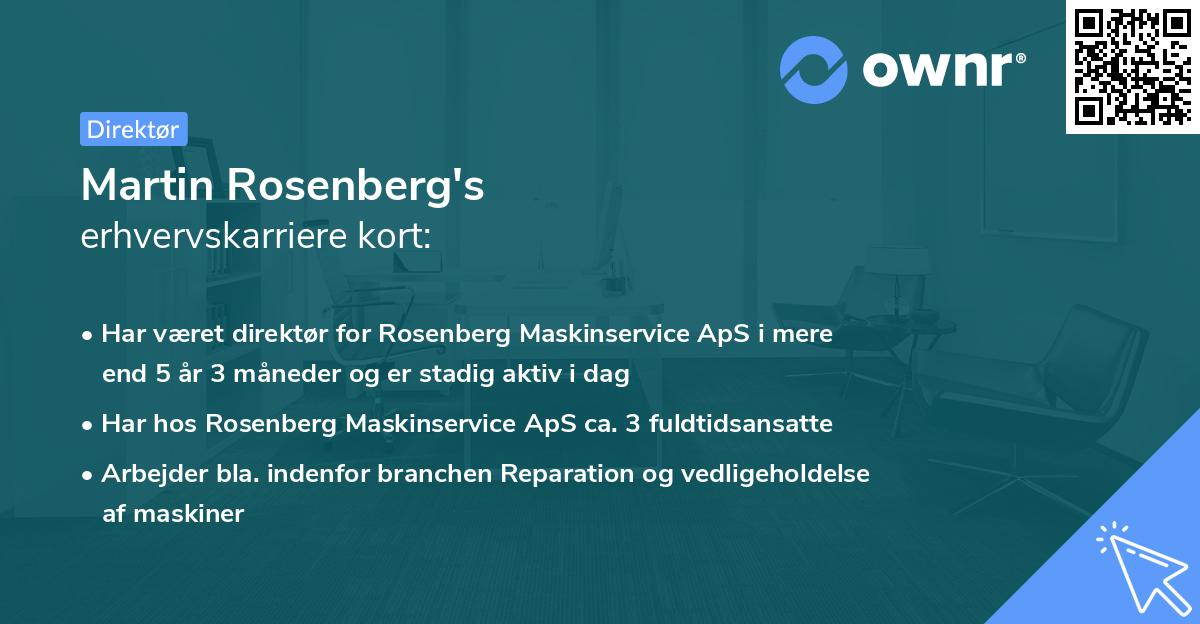 Martin Rosenberg's erhvervskarriere kort