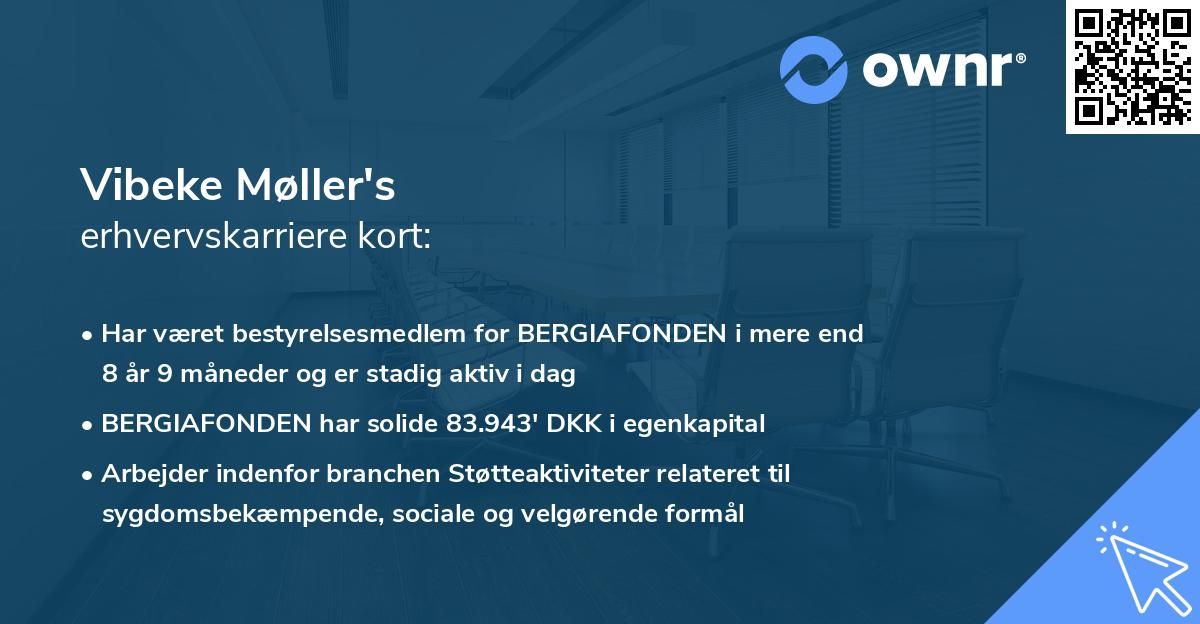 Vibeke Møller's erhvervskarriere kort