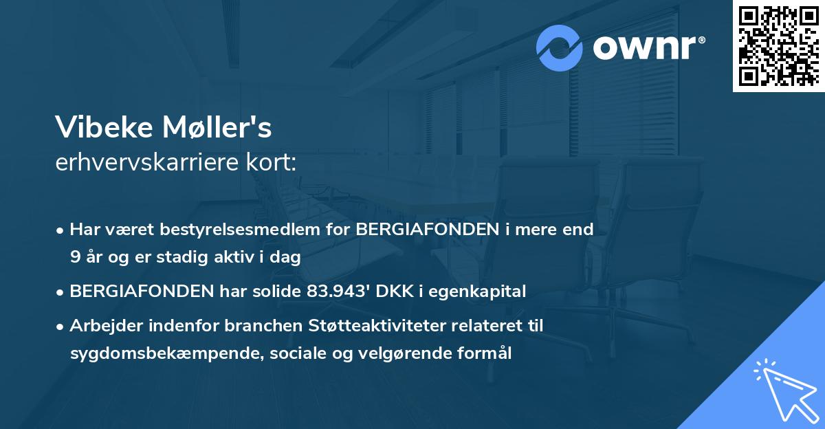 Vibeke Møller's erhvervskarriere kort
