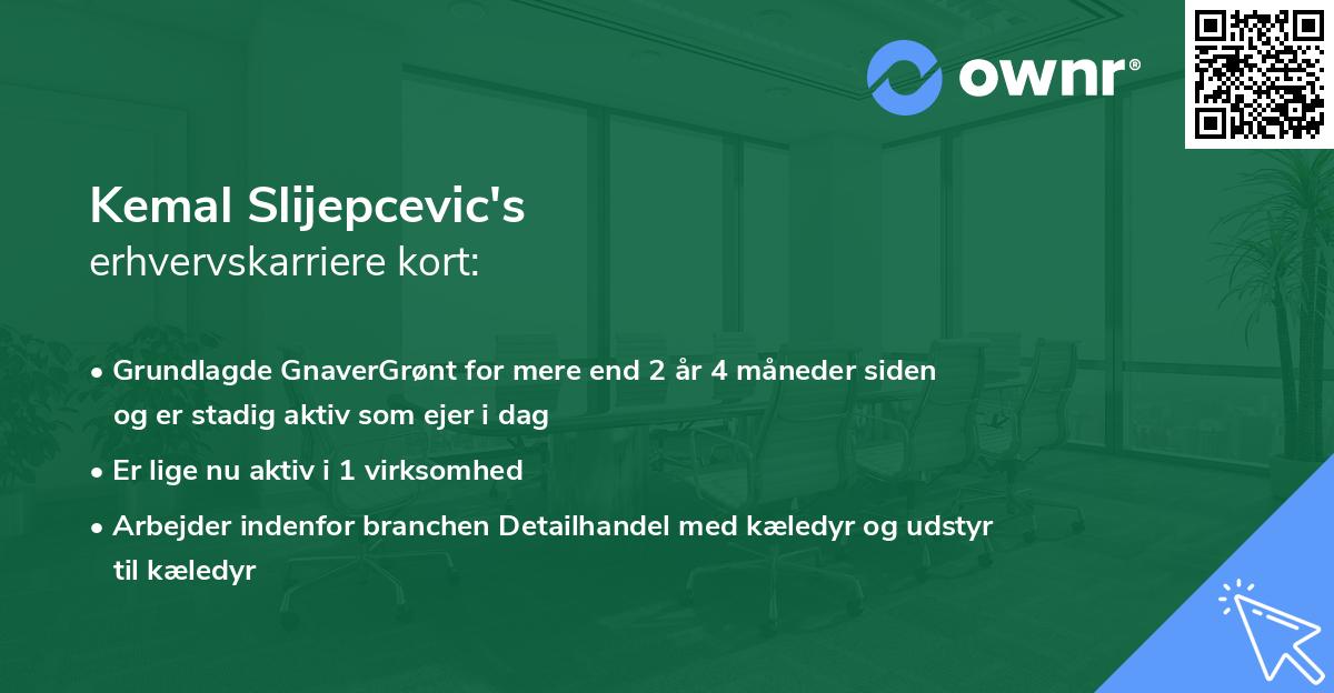 Kemal Slijepcevic's erhvervskarriere kort