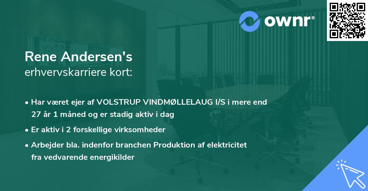 Rene Andersen's erhvervskarriere kort