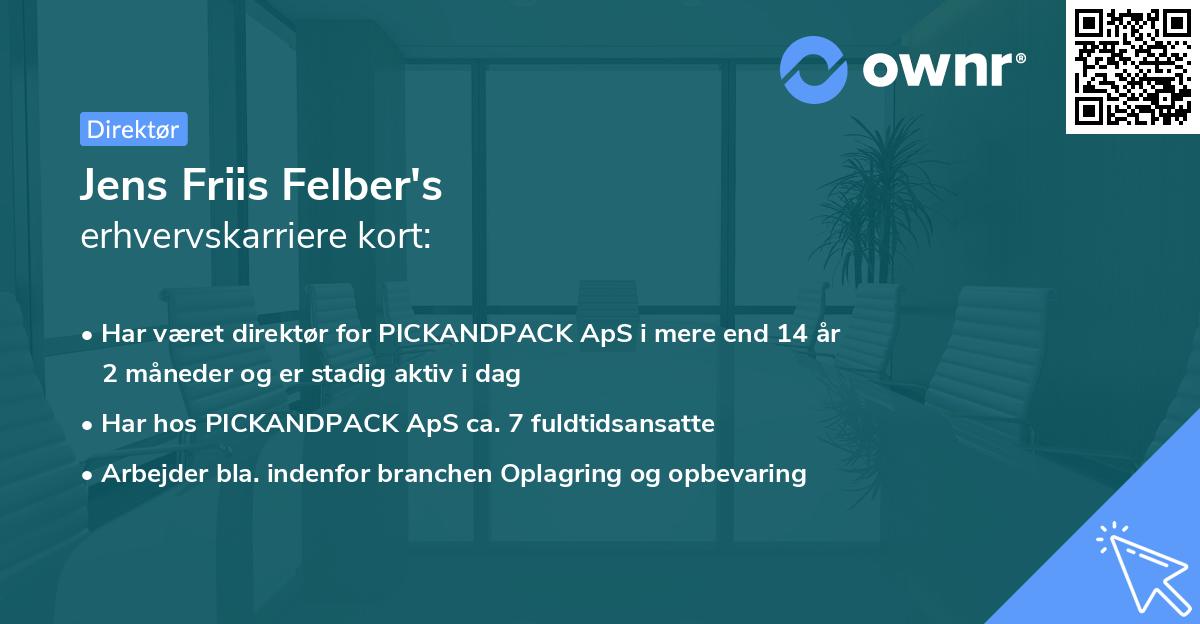 Jens Friis Felber's erhvervskarriere kort