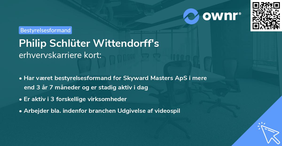 Philip Schlüter Wittendorff's erhvervskarriere kort