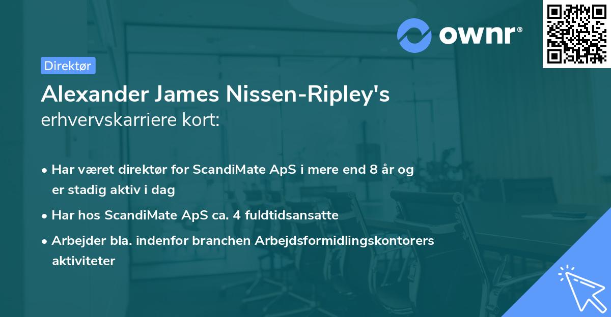 Alexander James Nissen-Ripley's erhvervskarriere kort