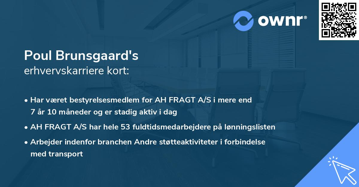 Poul Brunsgaard's erhvervskarriere kort