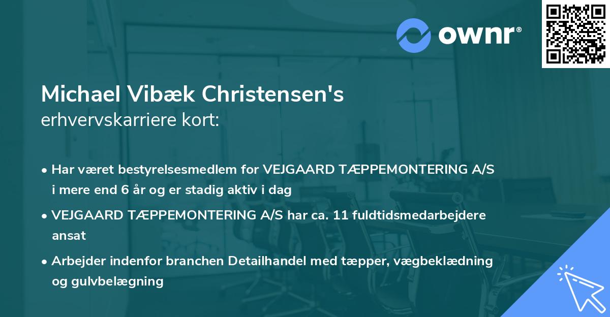 Michael Vibæk Christensen's erhvervskarriere kort