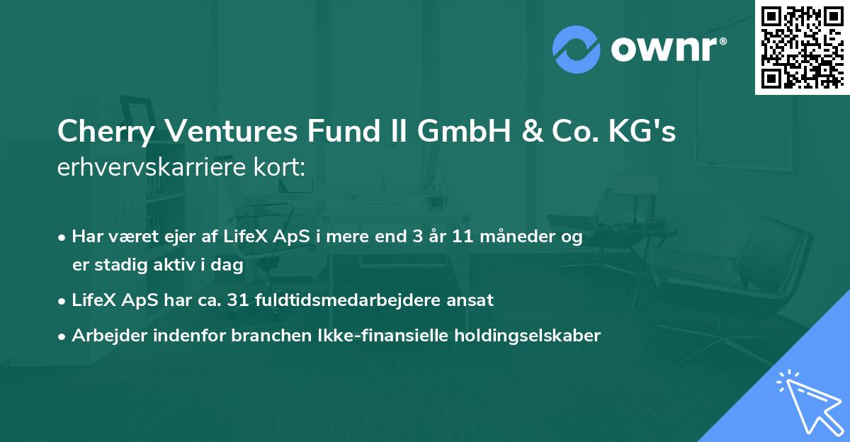 Cherry Ventures Fund II GmbH & Co. KG's erhvervskarriere kort