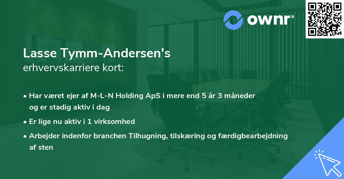 Lasse Tymm-Andersen's erhvervskarriere kort