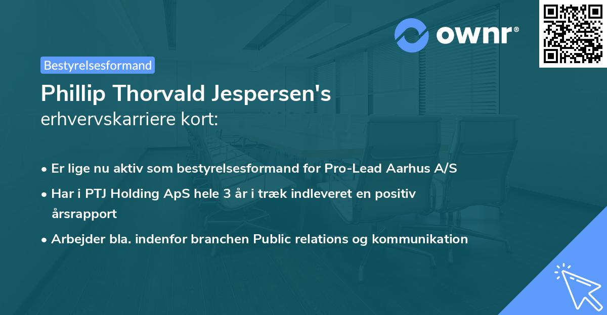 Phillip Thorvald Jespersen's erhvervskarriere kort