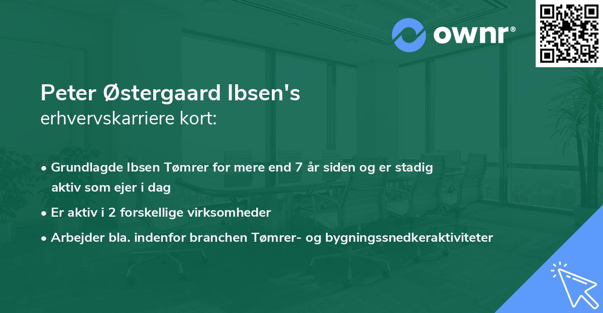 Peter Østergaard Ibsen's erhvervskarriere kort
