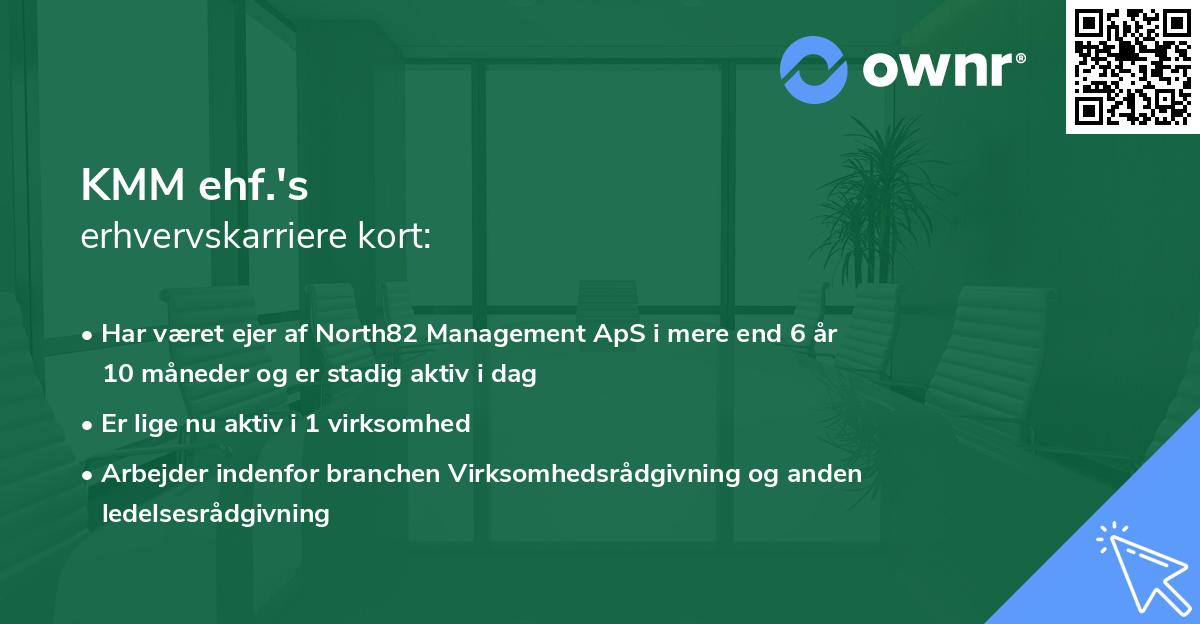 KMM ehf.'s erhvervskarriere kort