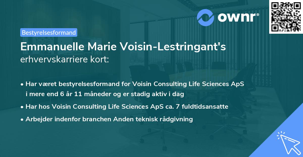 Emmanuelle Marie Voisin-Lestringant's erhvervskarriere kort