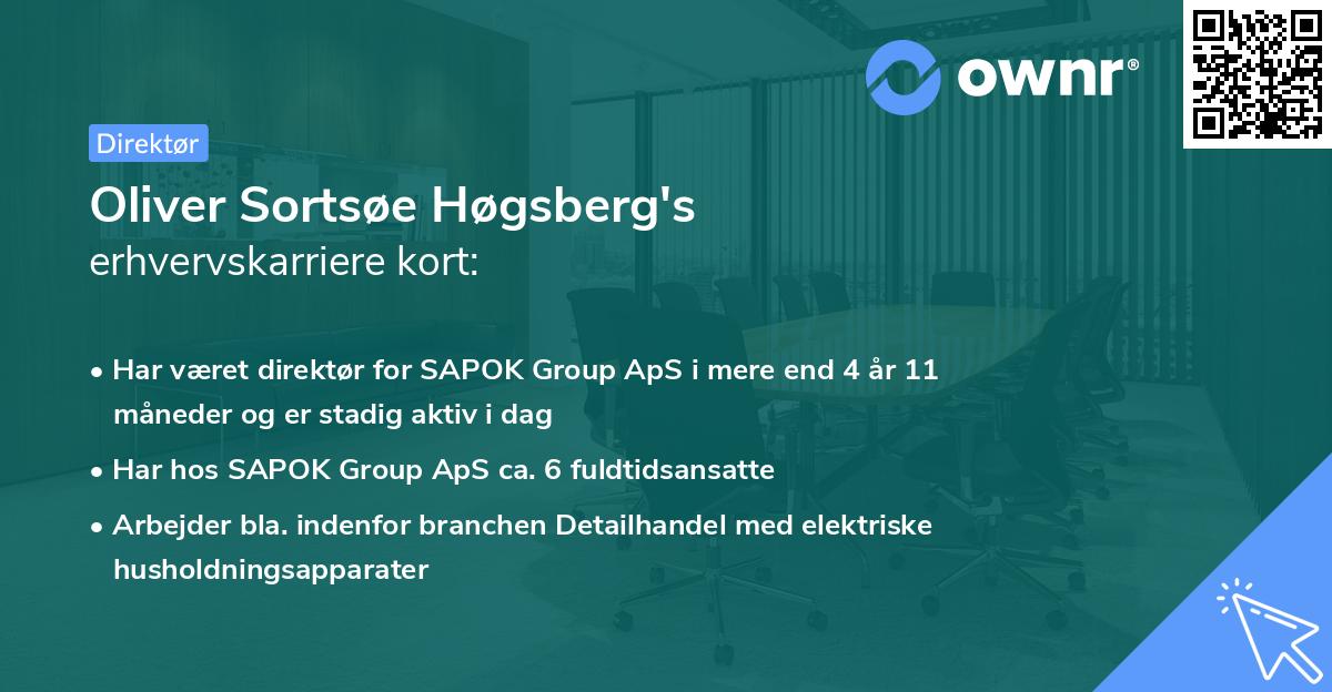 Oliver Sortsøe Høgsberg's erhvervskarriere kort