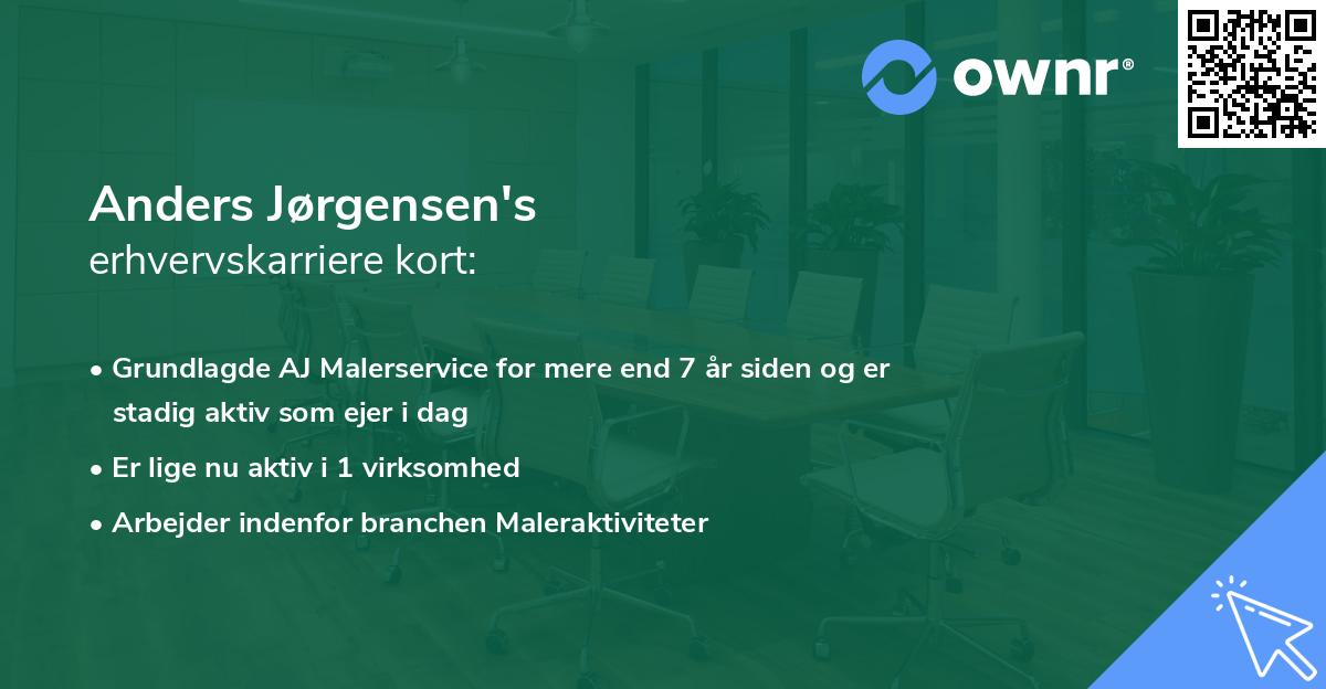 Anders Jørgensen's erhvervskarriere kort