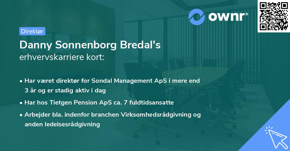 Danny Sonnenborg Bredal's erhvervskarriere kort