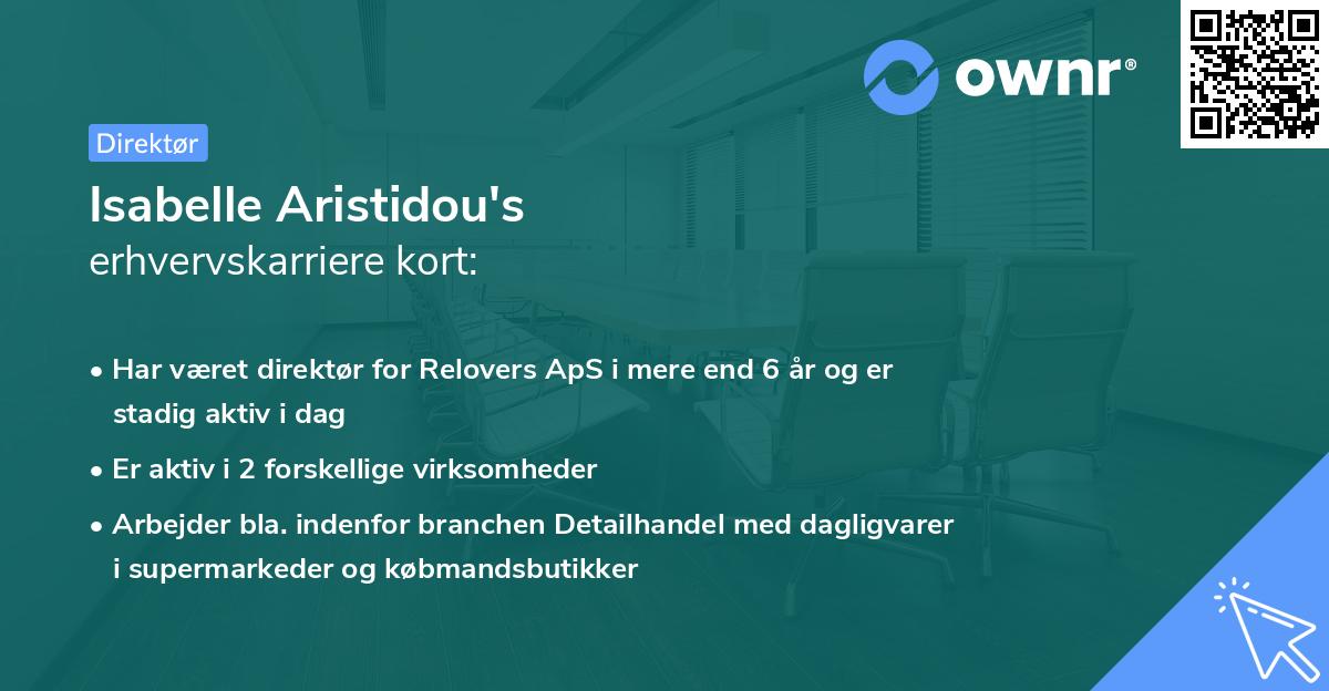 Isabelle Aristidou's erhvervskarriere kort