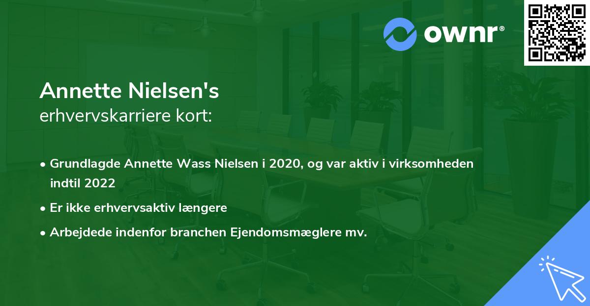 Annette Nielsen's erhvervskarriere kort
