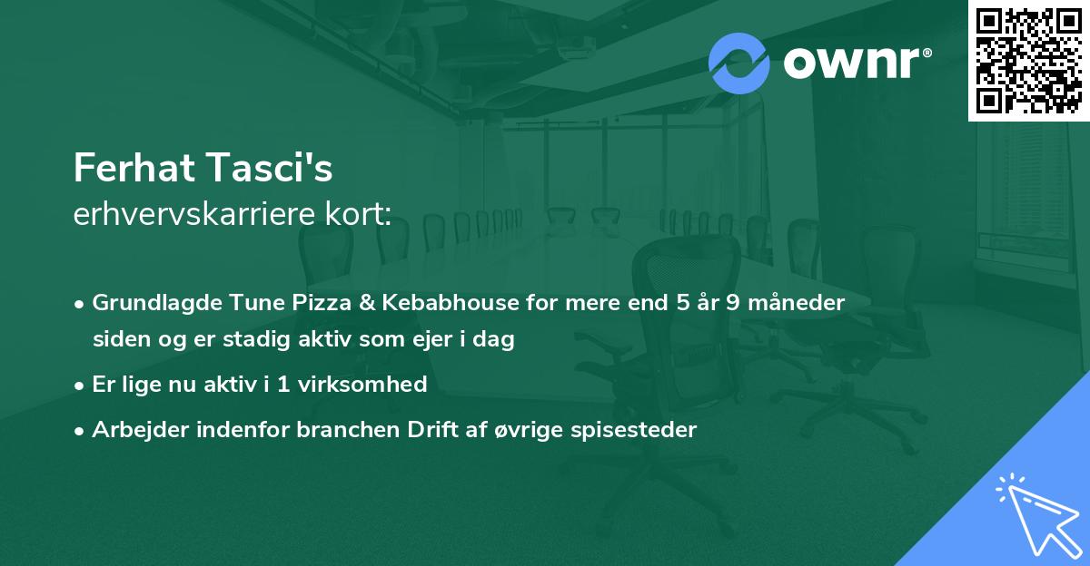 Ferhat Tasci's erhvervskarriere kort