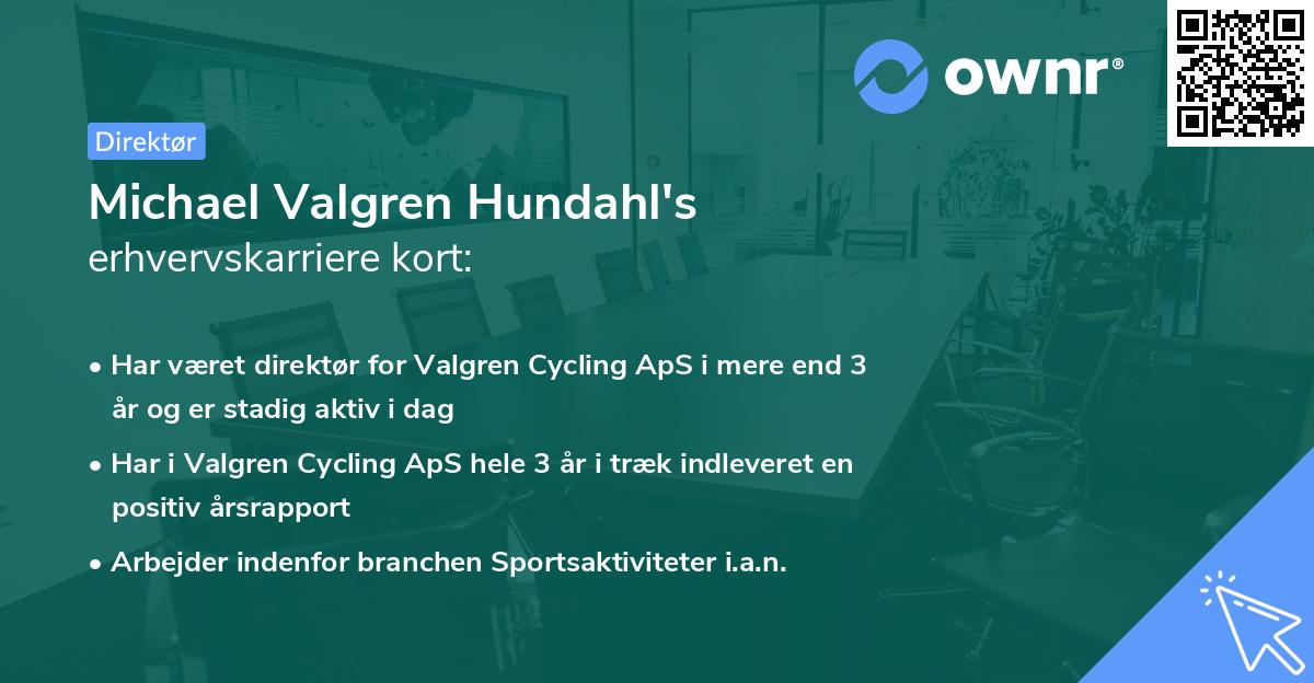Michael Valgren Hundahl's erhvervskarriere kort