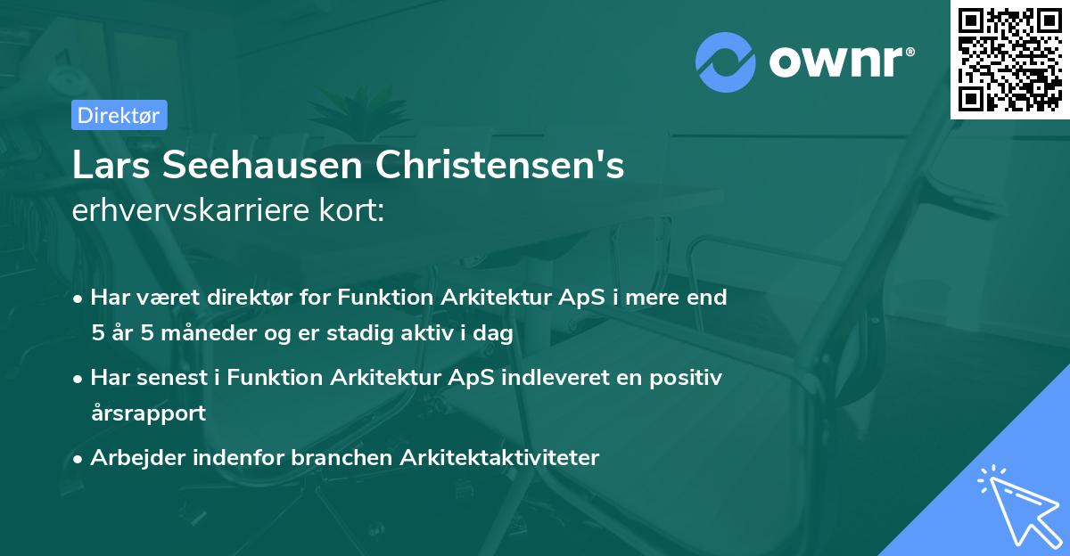 Lars Seehausen Christensen's erhvervskarriere kort