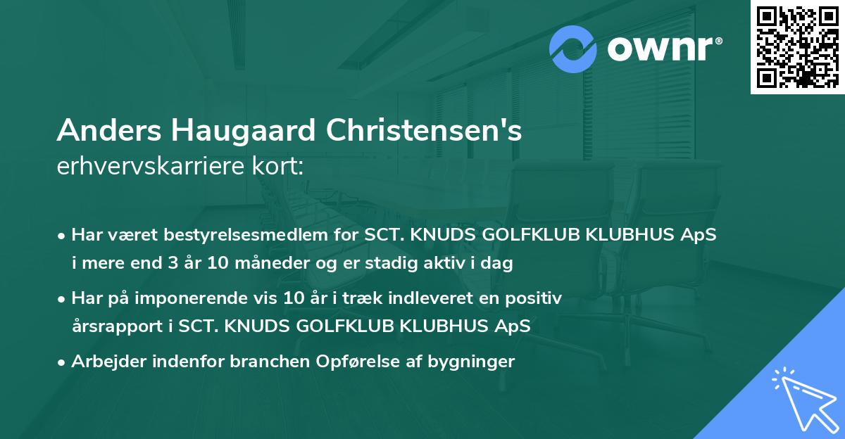 Anders Haugaard Christensen's erhvervskarriere kort