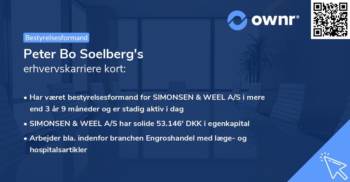 Peter Bo Soelberg's erhvervskarriere kort